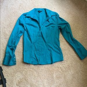 ocean blue button down shirt
